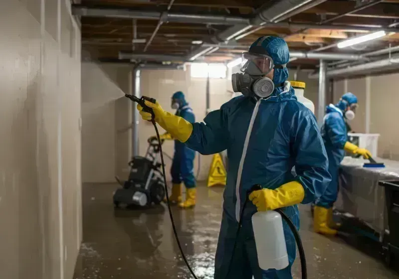 Basement Sanitization and Antimicrobial Treatment process in Mount Vernon, NY